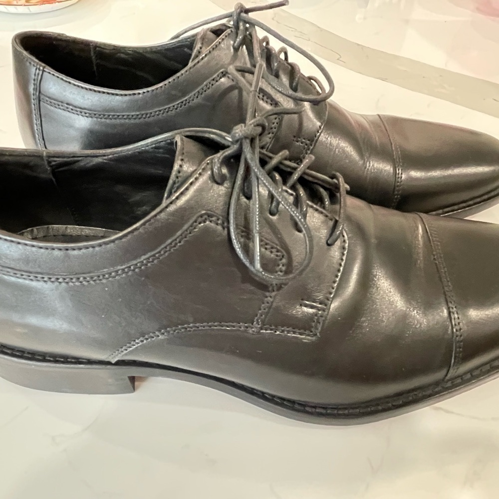 Johnston & Murphy Black Leather Men’s Oxfords Shoes 9 D